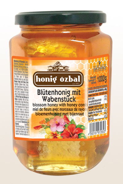 Blossom Honey with Comb 1000g