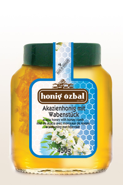 Acacia Honey with Comb 450g